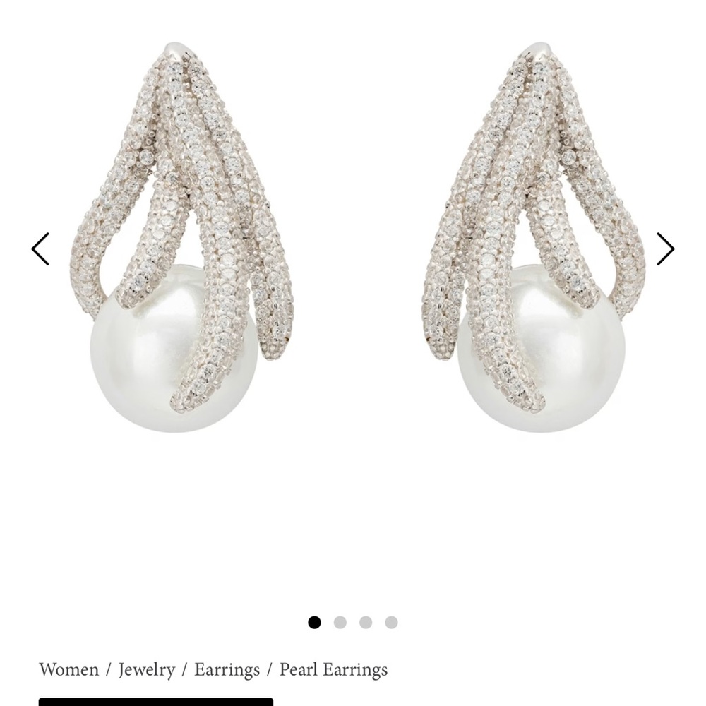 Latelita Moonlit Embrace Pearl Earrings in Silver